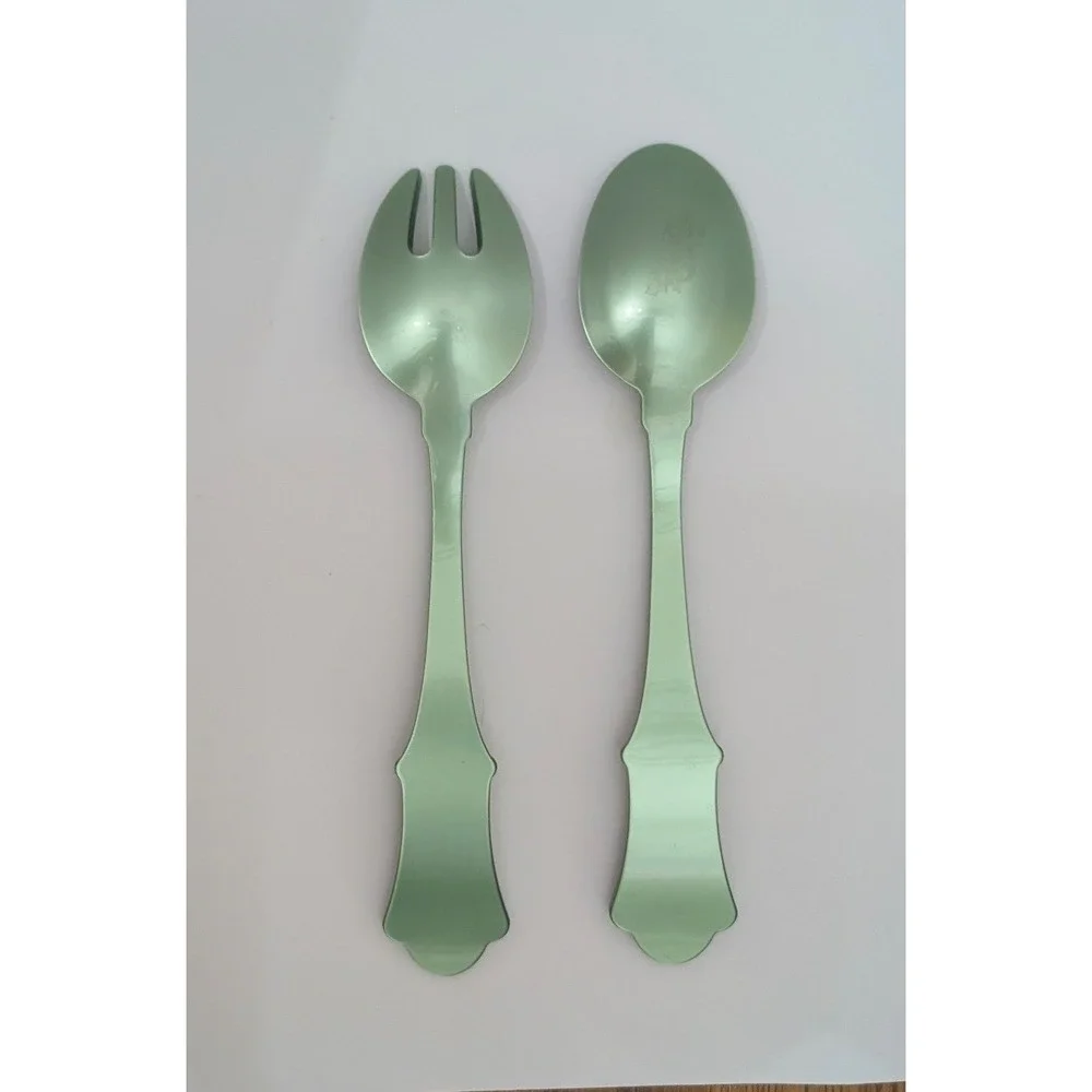 Sabre‎ Paris Honorine Salad Servers Fork & Spoon 2 Piece Garden Green Acrylic